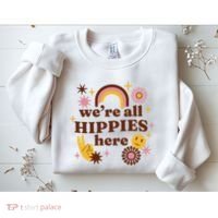We're All Hippies Here Rainbow Retro Sweatshirt thumb 2