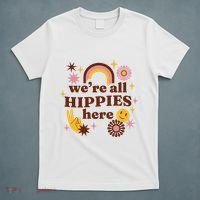 We're All Hippies Here Rainbow Retro T-Shirt thumb 5