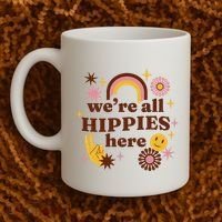 We're All Hippies Here Rainbow Retro Coffee Mug thumb 2