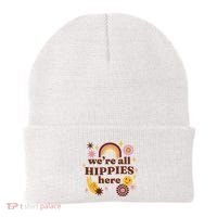 We're All Hippies Here Rainbow Retro Beanie thumb 0