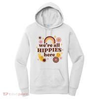 We're All Hippies Here Rainbow Retro Women's Hoodie thumb 0