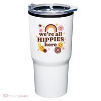 We're All Hippies Here Rainbow Retro Tumbler thumb 0