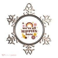We're All Hippies Here Rainbow Retro Ornament thumb 0