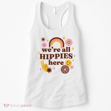 We're All Hippies Here Rainbow Retro Women's Tank Top