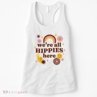 We're All Hippies Here Rainbow Retro Women's Tank Top thumb 0