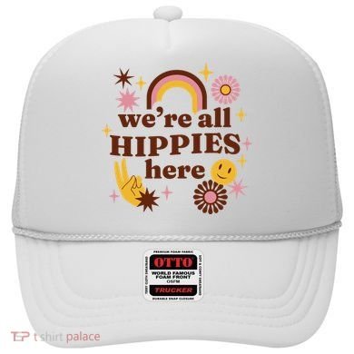 We're All Hippies Here Rainbow Retro Hat