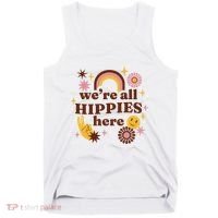 We're All Hippies Here Rainbow Retro Tank Top thumb 0