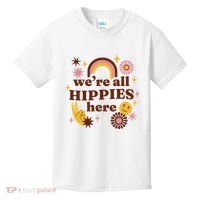 We're All Hippies Here Rainbow Retro Kids T-Shirt thumb 0