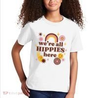 We're All Hippies Here Rainbow Retro Kids T-Shirt thumb 2