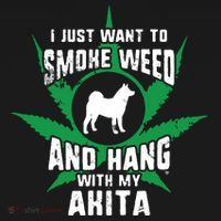 Weed And Hang With My Akita Funny Visor thumb 3
