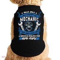 Walk Away I Am A Grumpy Old Mechanic I Have Anger Issues Gift Doggie Tank thumb 0