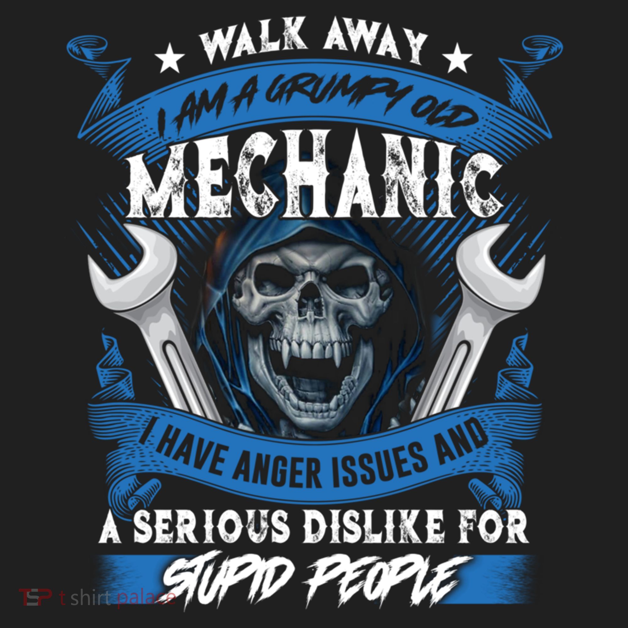 Walk Away I Am A Grumpy Old Mechanic I Have Anger Issues Gift Beanie