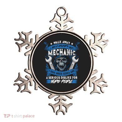 Walk Away I Am A Grumpy Old Mechanic I Have Anger Issues Gift Ornament