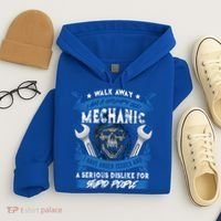 Walk Away I Am A Grumpy Old Mechanic I Have Anger Issues Gift Hoodie thumb 4