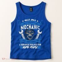 Walk Away I Am A Grumpy Old Mechanic I Have Anger Issues Gift Tank Top thumb 2