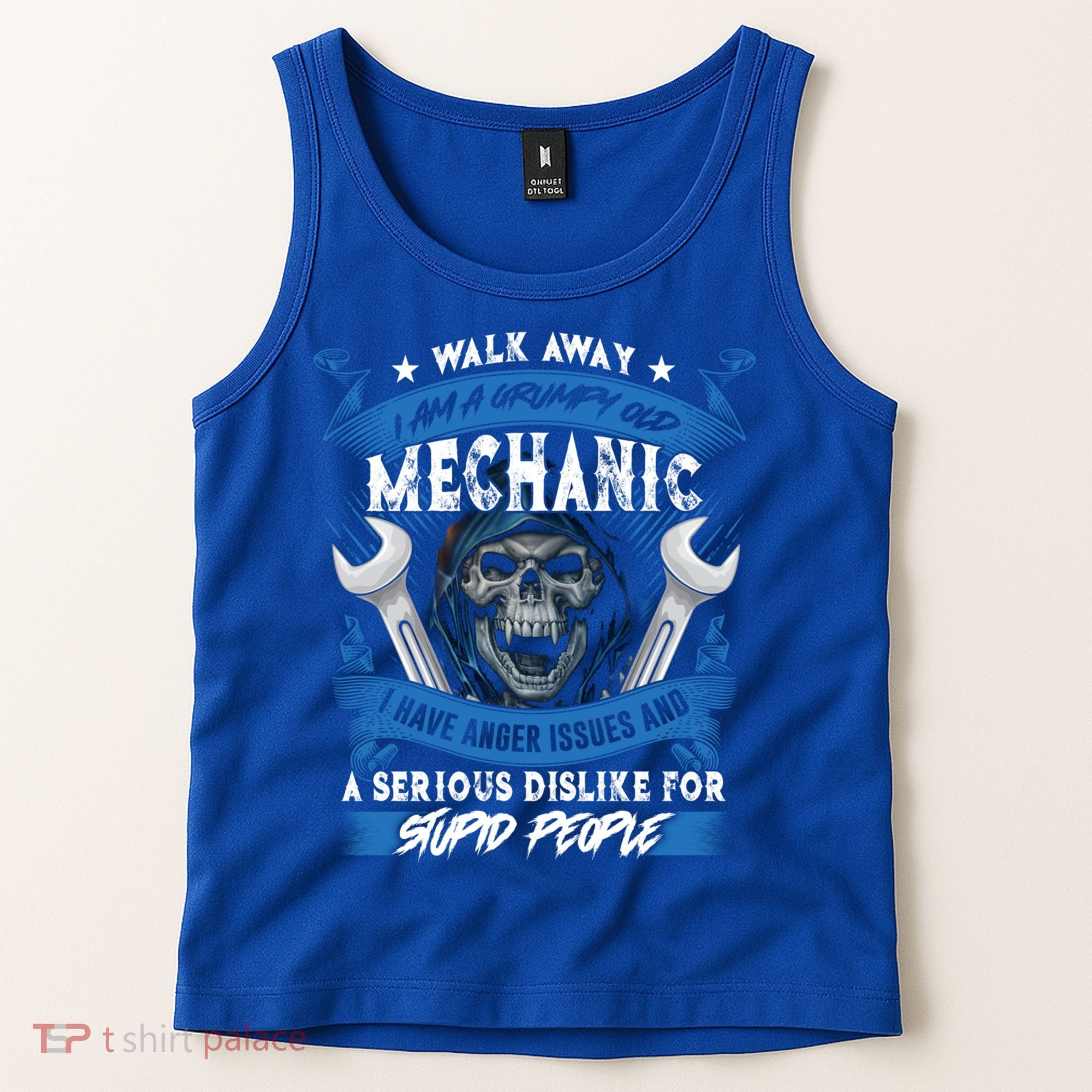 Walk Away I Am A Grumpy Old Mechanic I Have Anger Issues Gift Tank Top