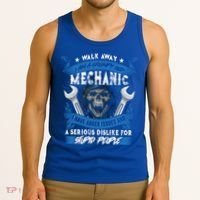 Walk Away I Am A Grumpy Old Mechanic I Have Anger Issues Gift Tank Top thumb 3