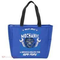 Walk Away I Am A Grumpy Old Mechanic I Have Anger Issues Gift Tote Bag thumb 0