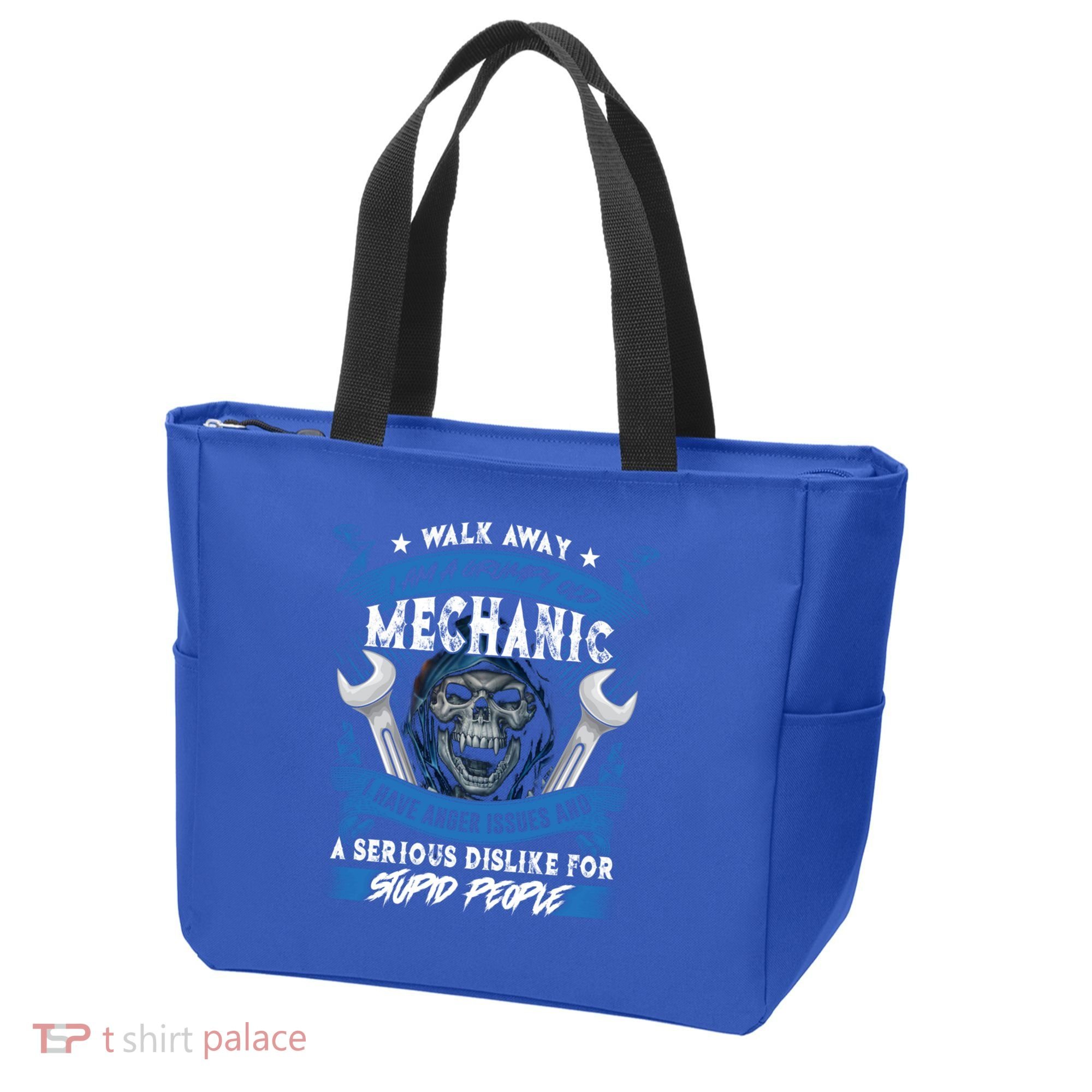 Walk Away I Am A Grumpy Old Mechanic I Have Anger Issues Gift Tote Bag