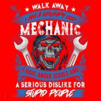 Walk Away I Am A Grumpy Old Mechanic I Have Anger Issues Gift Santa Hat thumb 1