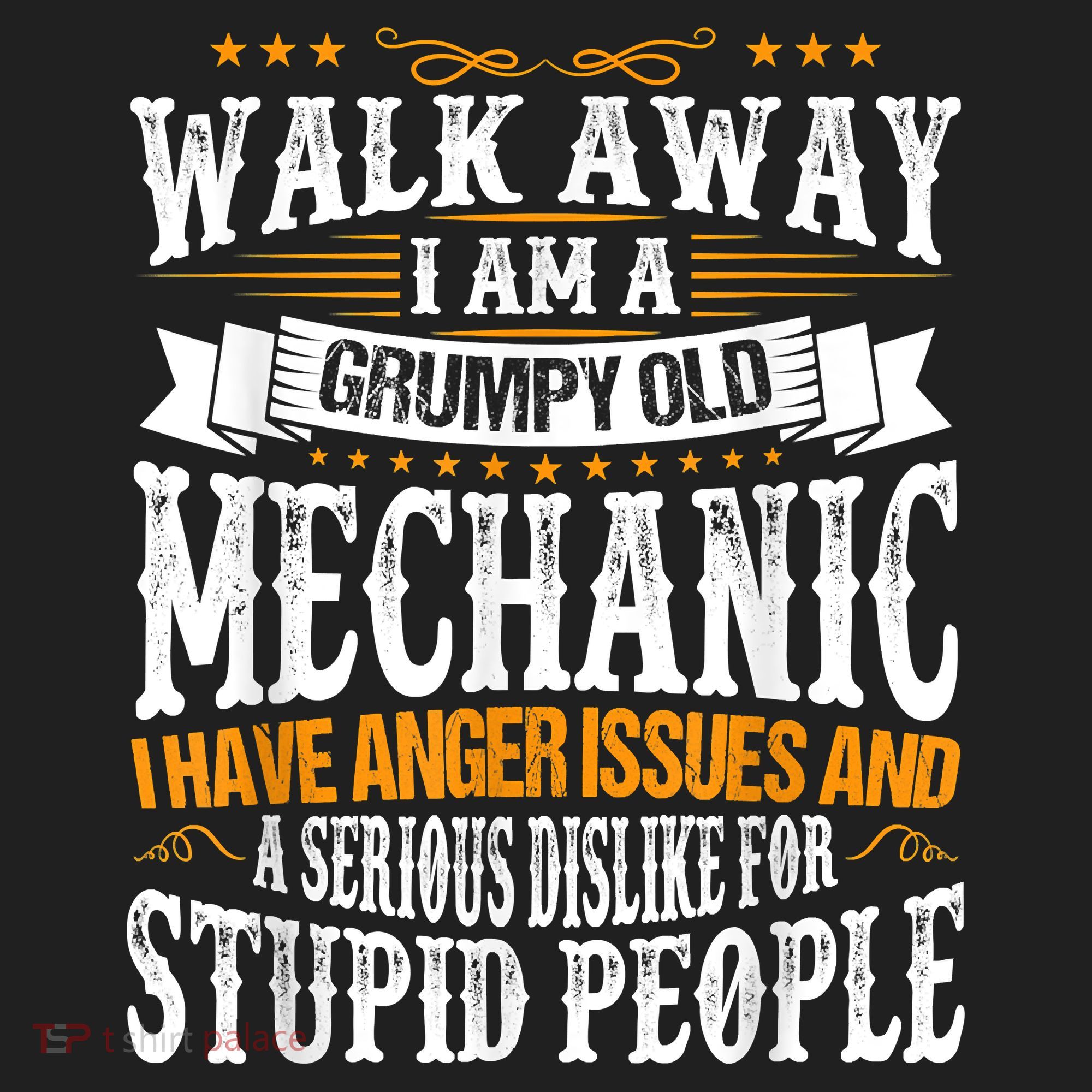 Walk Away I Am A Grumpy Old Mechanic I Have Anger Issues Golf Towel