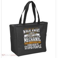 Walk Away I Am A Grumpy Old Mechanic I Have Anger Issues Tote Bag thumb 2
