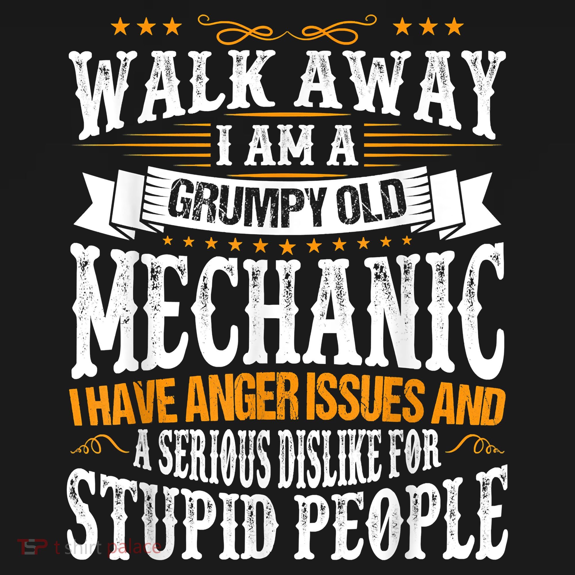 Walk Away I Am A Grumpy Old Mechanic I Have Anger Issues Tote Bag