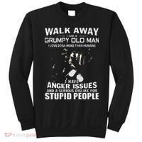 Walk Away I Am A Grumpy Old Man I Love Dogs More Than Humans Sweatshirt thumb 0