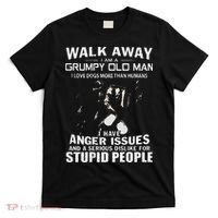 Walk Away I Am A Grumpy Old Man I Love Dogs More Than Humans T-Shirt thumb 0