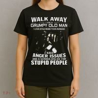 Walk Away I Am A Grumpy Old Man I Love Dogs More Than Humans T-Shirt thumb 4