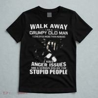 Walk Away I Am A Grumpy Old Man I Love Dogs More Than Humans T-Shirt thumb 5