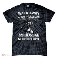 Walk Away I Am A Grumpy Old Man I Love Dogs More Than Humans Tie-Dye T-Shirt thumb 0
