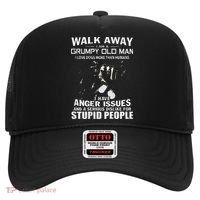 Walk Away I Am A Grumpy Old Man I Love Dogs More Than Humans Hat thumb 0