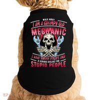 Walk Away I Am A Grumpy Old Mechanic I Have Anger Issues Doggie Tank thumb 0
