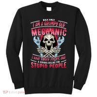 Walk Away I Am A Grumpy Old Mechanic I Have Anger Issues Sweatshirt thumb 0