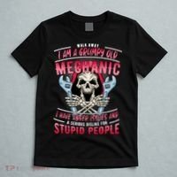 Walk Away I Am A Grumpy Old Mechanic I Have Anger Issues T-Shirt thumb 5