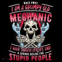 Walk Away I Am A Grumpy Old Mechanic I Have Anger Issues Coffee Mug thumb 5
