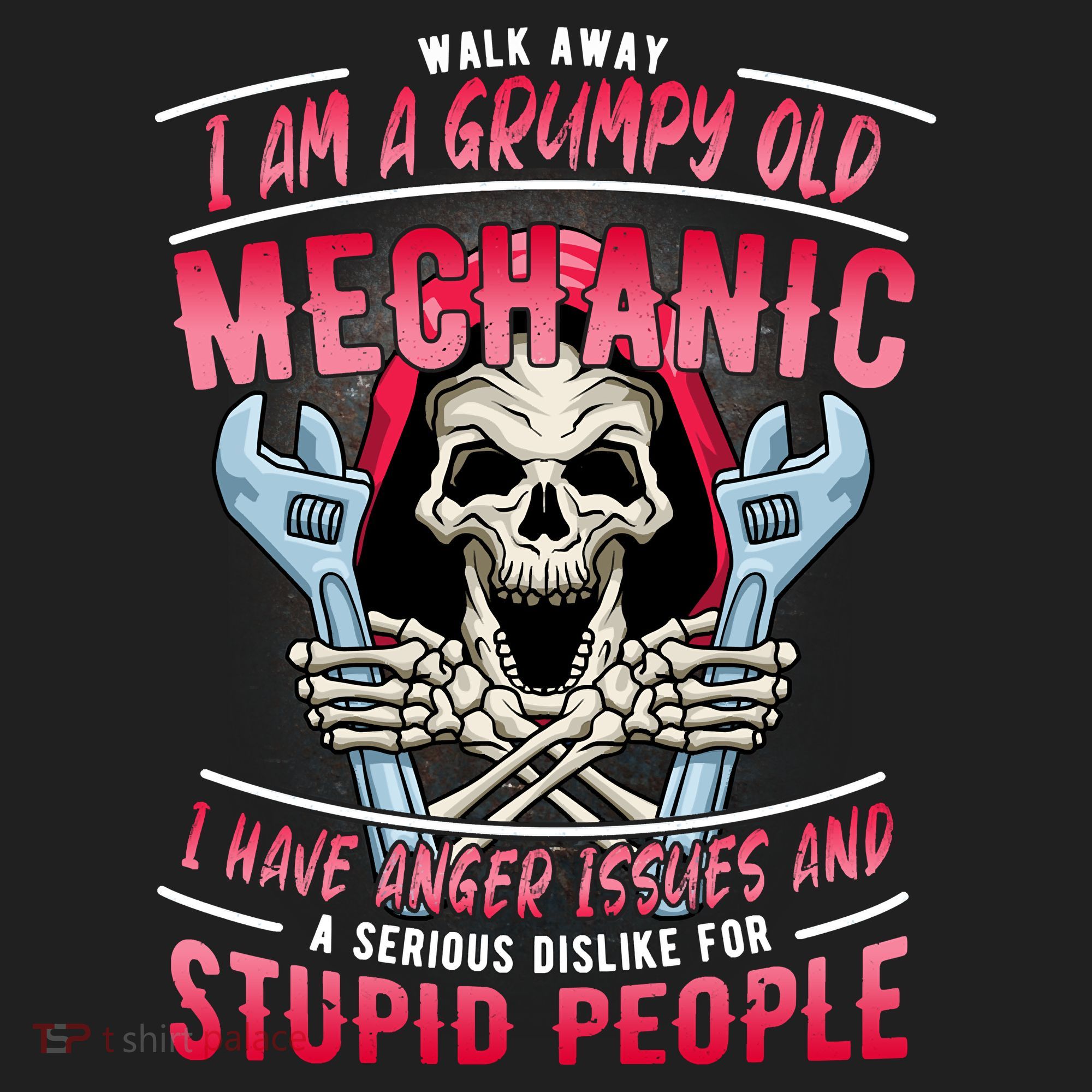 Walk Away I Am A Grumpy Old Mechanic I Have Anger Issues Hat