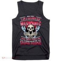 Walk Away I Am A Grumpy Old Mechanic I Have Anger Issues Tank Top thumb 0