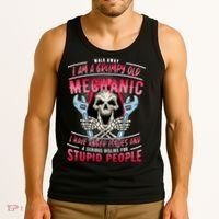 Walk Away I Am A Grumpy Old Mechanic I Have Anger Issues Tank Top thumb 3