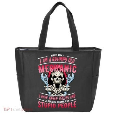 Walk Away I Am A Grumpy Old Mechanic I Have Anger Issues Tote Bag