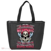 Walk Away I Am A Grumpy Old Mechanic I Have Anger Issues Tote Bag thumb 0