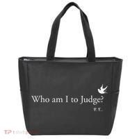 Who Am I To Judge Tote Bag thumb 0