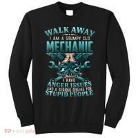 Walk Away I'm A Grumpy Old Mechanic (On Back) Sweatshirt thumb 0