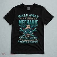 Walk Away I'm A Grumpy Old Mechanic (On Back) T-Shirt thumb 5