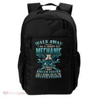 Walk Away I'm A Grumpy Old Mechanic (On Back) Backpack thumb 0