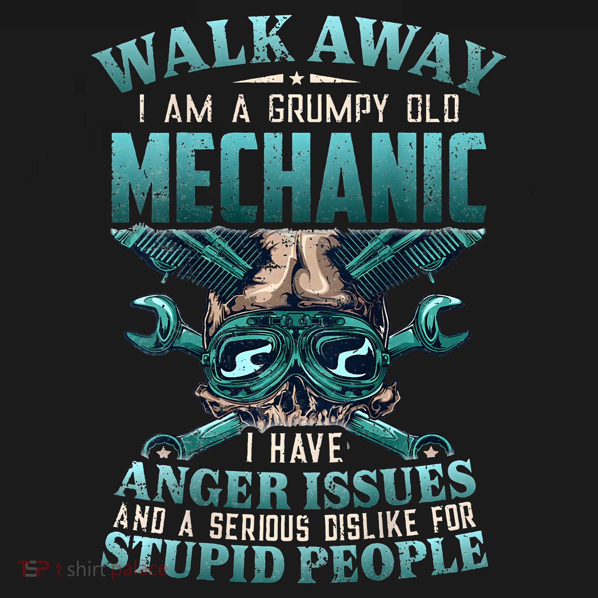 Walk Away I'm A Grumpy Old Mechanic (On Back) Backpack