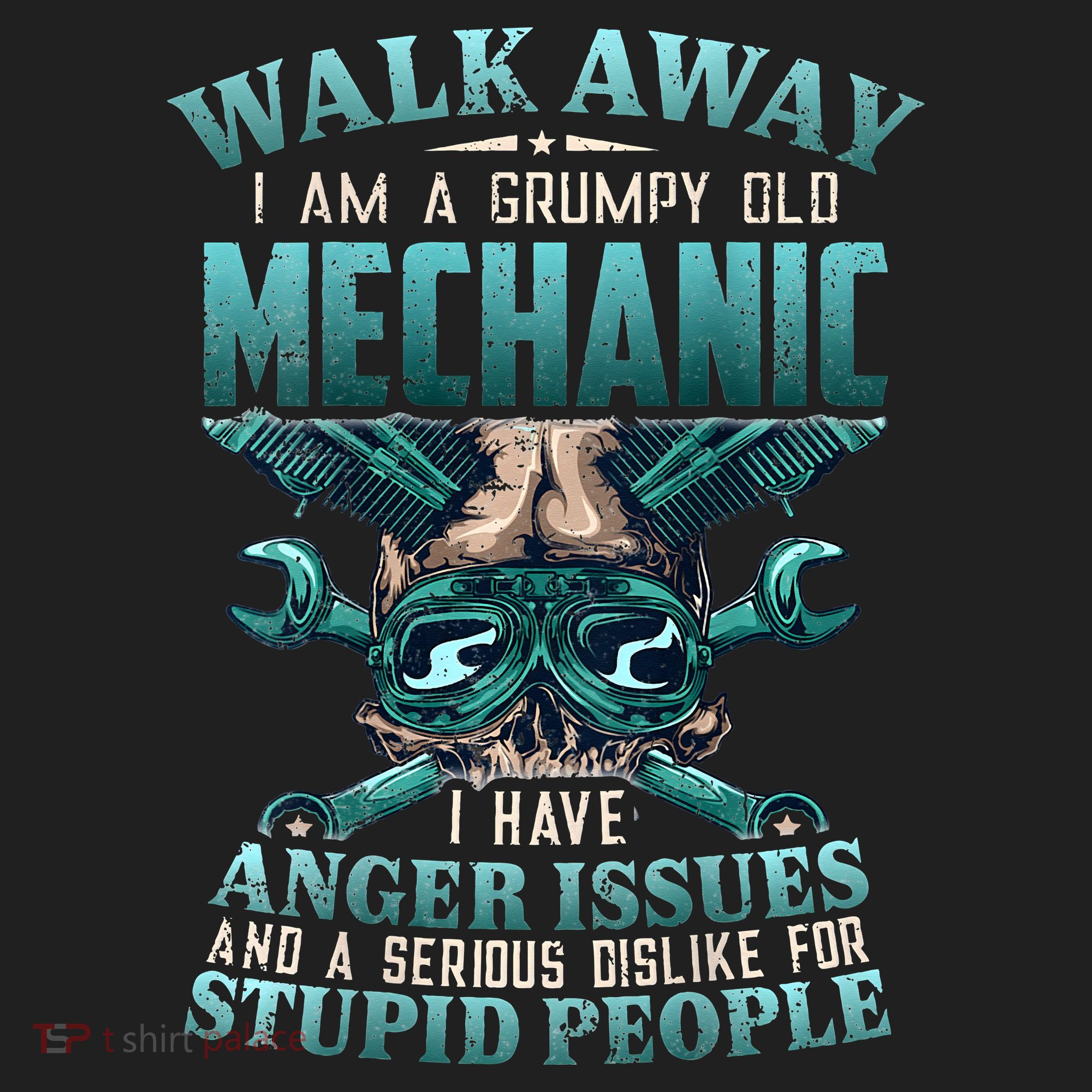 Walk Away I'm A Grumpy Old Mechanic (On Back) Tumbler