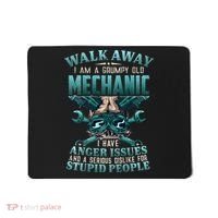 Walk Away I'm A Grumpy Old Mechanic (On Back) Mousepad thumb 0