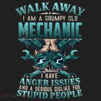 Walk Away I'm A Grumpy Old Mechanic (On Back) Hat thumb 2